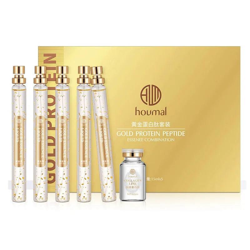 Hyaluronic Acid Vitamins Face Serum Set Anti Wrinkle Anti-Aging Collagen Liquid Essence Kit Facial Moisture 24K Gold Korean Care - ItemBear.com