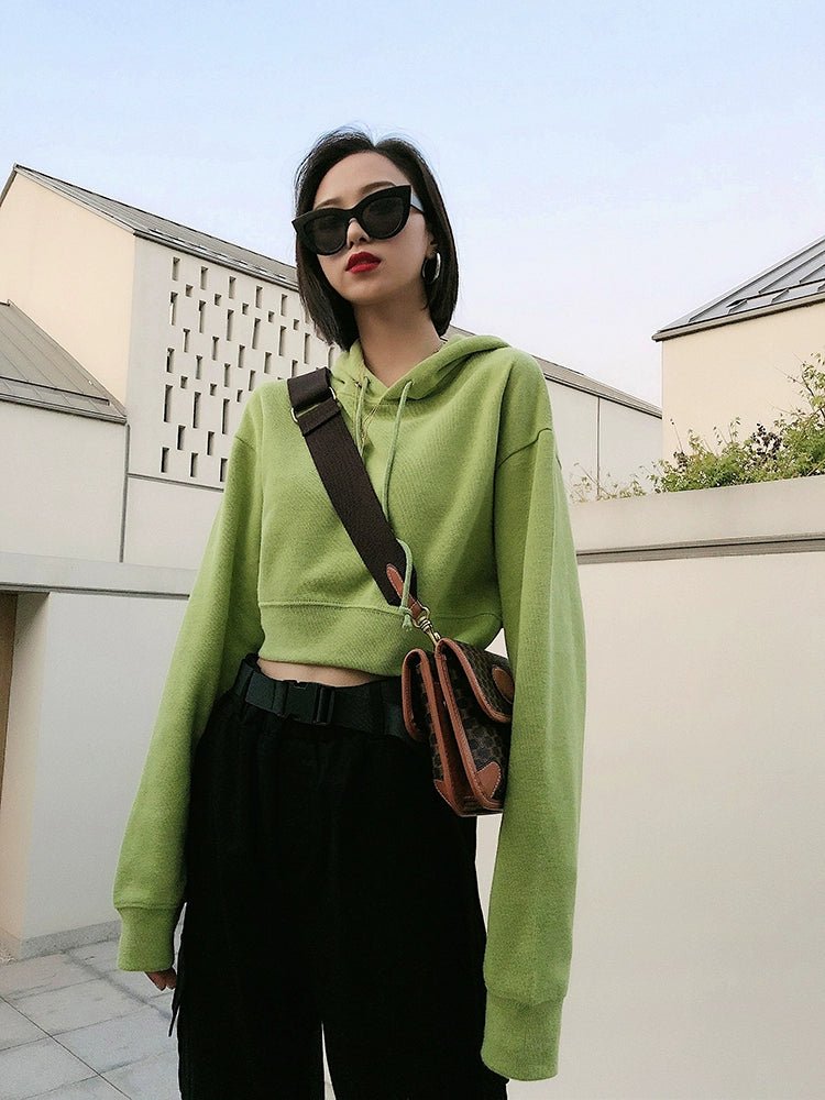 Ins American Hot High-Waisted Crop Thin Sweater - ItemBear.com