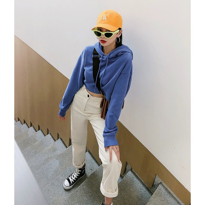 Ins American Hot High-Waisted Crop Thin Sweater - ItemBear.com