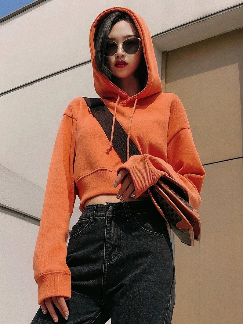 Ins American Hot High-Waisted Crop Thin Sweater - ItemBear.com