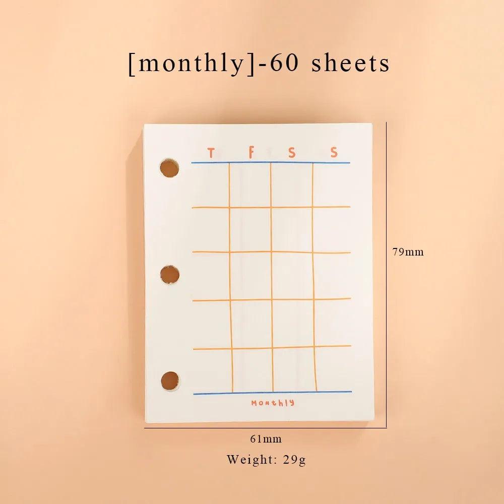 JIANWU Creative Cute Transparent 3 ring Mini Loose-leaf Hand Book Student Portable Notebook ring binder Kawaii School Supplies - ItemBear.com