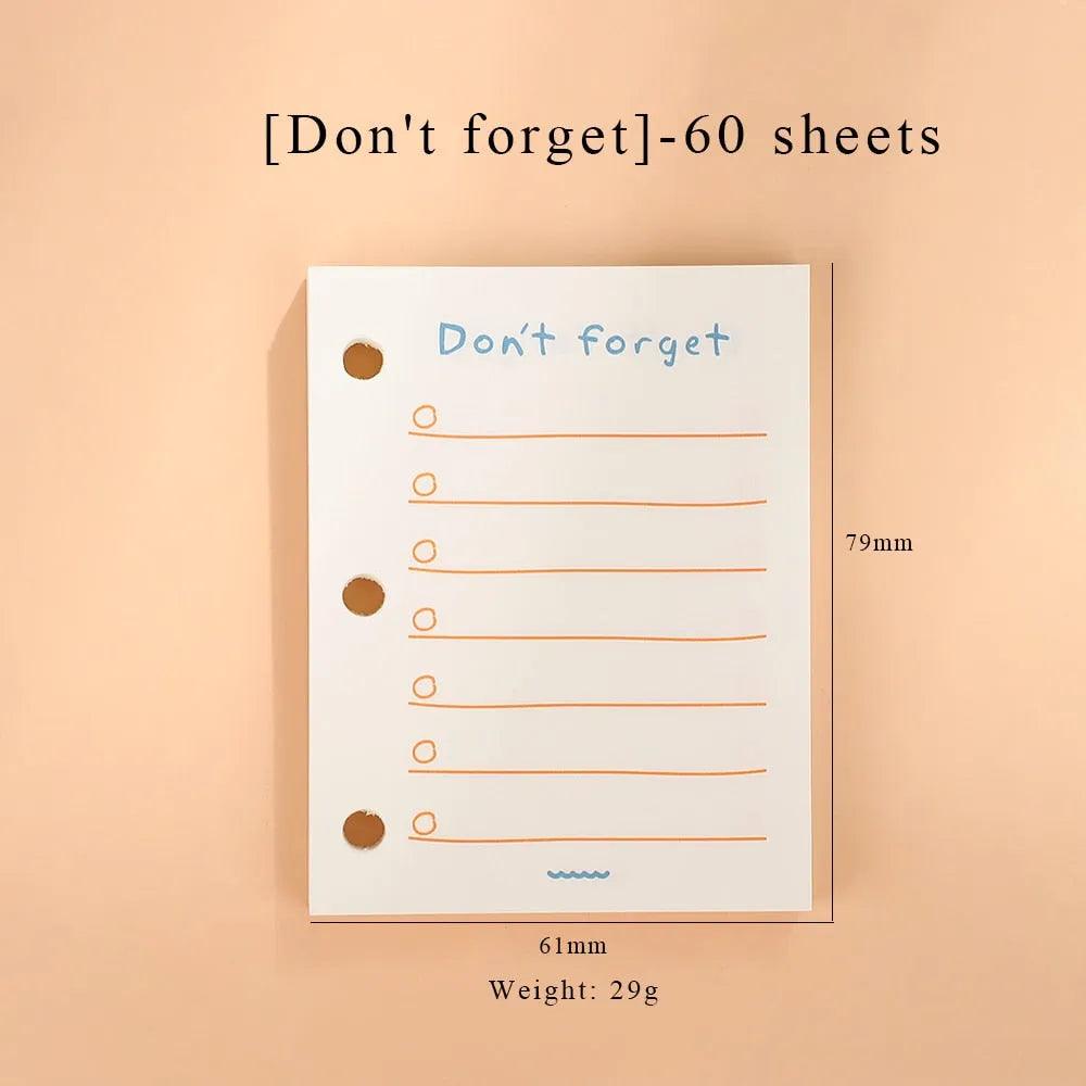 JIANWU Creative Cute Transparent 3 ring Mini Loose-leaf Hand Book Student Portable Notebook ring binder Kawaii School Supplies - ItemBear.com