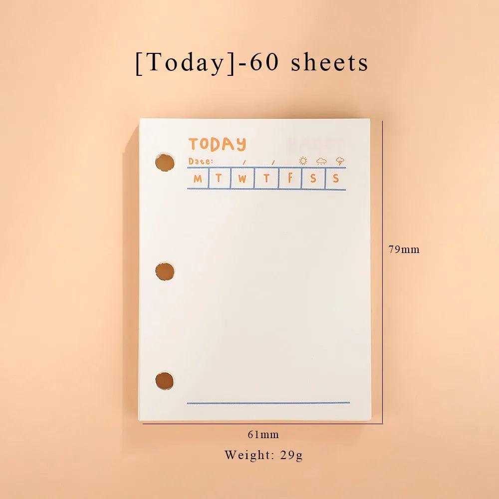 JIANWU Creative Cute Transparent 3 ring Mini Loose-leaf Hand Book Student Portable Notebook ring binder Kawaii School Supplies - ItemBear.com