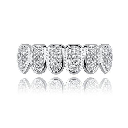 JINAO Gold Silver-Plated Hip Hop Teeth Grill All Iced Out CZ Stone - Premium Other from AliExpress Winners - Just $58.50! Shop now at ItemBear.com