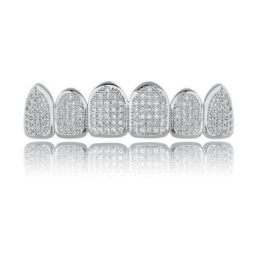 JINAO Gold Silver-Plated Hip Hop Teeth Grill All Iced Out CZ Stone - Premium Other from AliExpress Winners - Just $58.50! Shop now at ItemBear.com