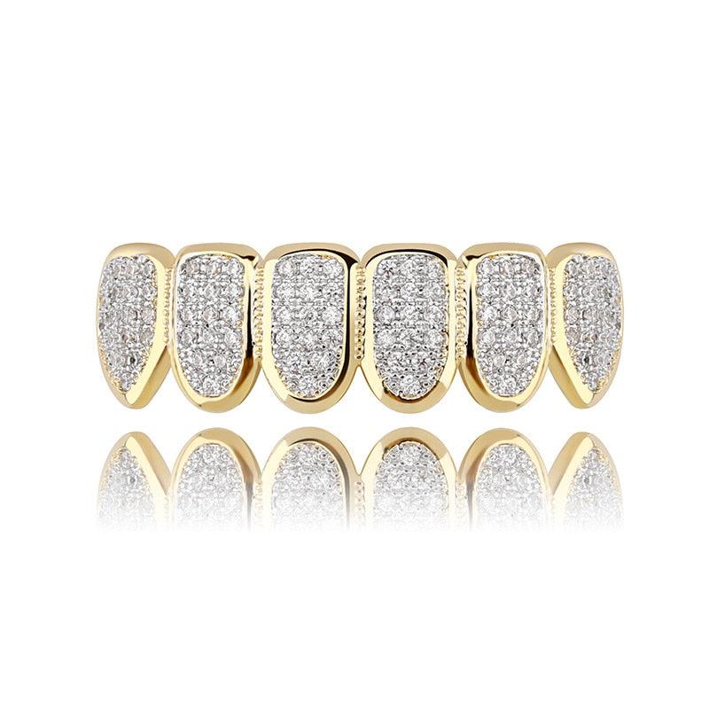 JINAO Gold Silver-Plated Hip Hop Teeth Grill All Iced Out CZ Stone - Premium Other from AliExpress Winners - Just $58.50! Shop now at ItemBear.com