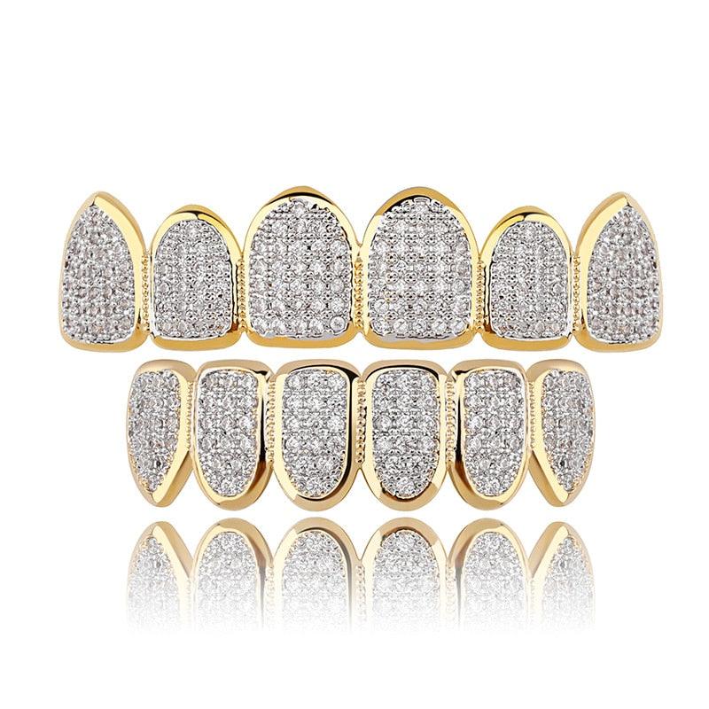 JINAO Gold Silver-Plated Hip Hop Teeth Grill All Iced Out CZ Stone - Premium Other from AliExpress Winners - Just $58.50! Shop now at ItemBear.com