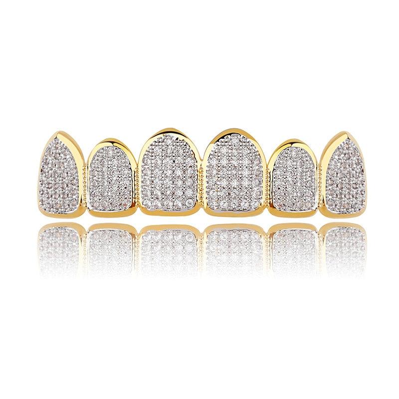 JINAO Gold Silver-Plated Hip Hop Teeth Grill All Iced Out CZ Stone - Premium Other from AliExpress Winners - Just $58.50! Shop now at ItemBear.com