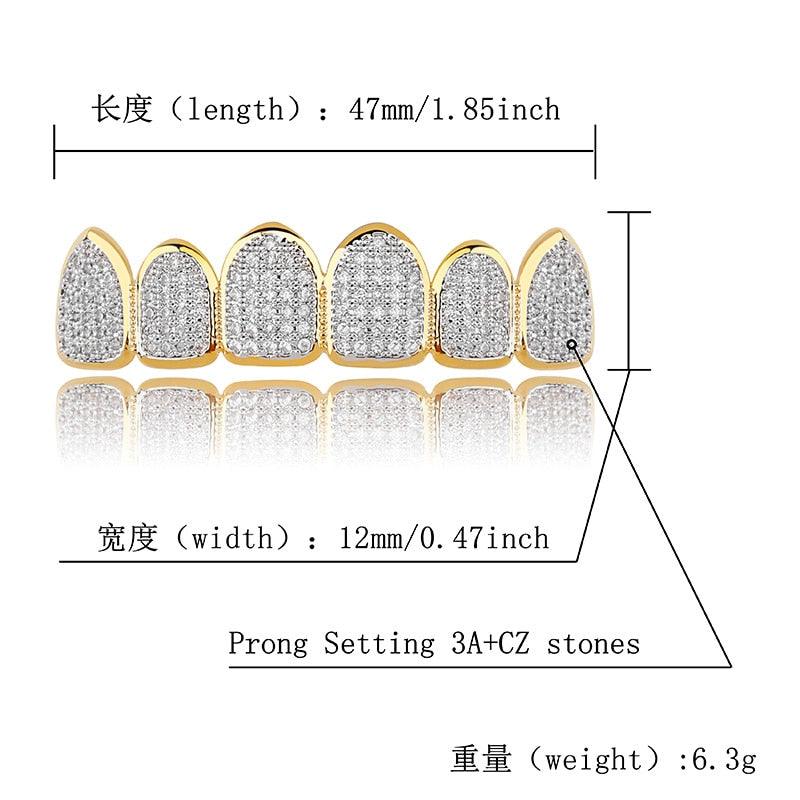 JINAO Gold Silver-Plated Hip Hop Teeth Grill All Iced Out CZ Stone - Premium Other from AliExpress Winners - Just $58.50! Shop now at ItemBear.com