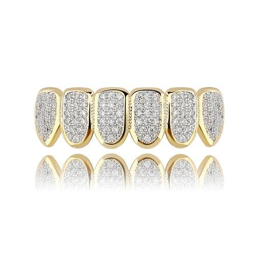 JINAO Gold Silver-Plated Hip Hop Teeth Grill All Iced Out CZ Stone - Premium Other from AliExpress Winners - Just $58.50! Shop now at ItemBear.com