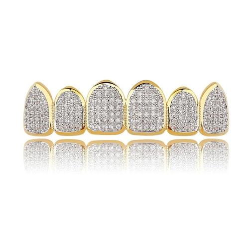 JINAO Gold Silver-Plated Hip Hop Teeth Grill All Iced Out CZ Stone - Premium Other from AliExpress Winners - Just $58.50! Shop now at ItemBear.com