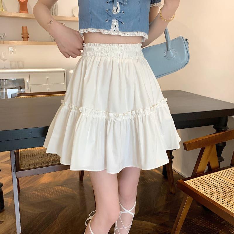 Kawaii A-Line High Waisted Mini Skirt - ItemBear.com