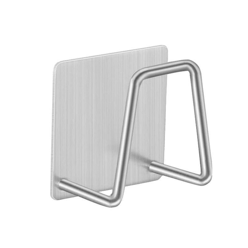 Kitchen Stainless Steel Sink Sponges Holder Self Adhesive Drain Drying Rack Kitchen Wall Hooks Accessories Storage Organizer - ItemBear.com