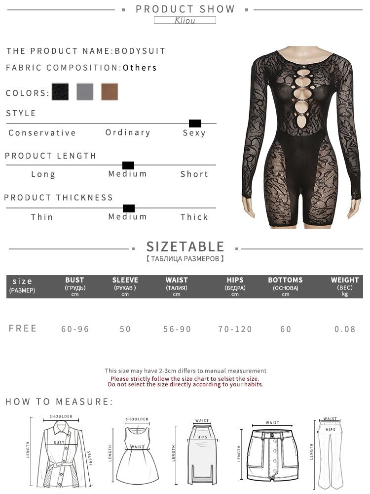 Kliou Mesh Hollow Lingerie - ItemBear.com