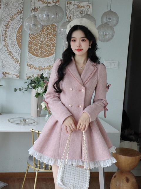 Korean Style Lace Party Mini Dress - ItemBear.com