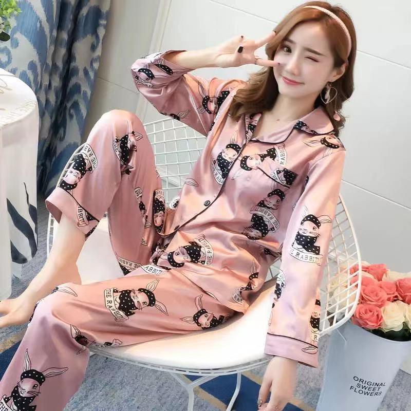 Korean version of grid cute spring and autumn can be worn outside home clothes suit students 2021 new pajamas female spring thin section - ItemBear.com
