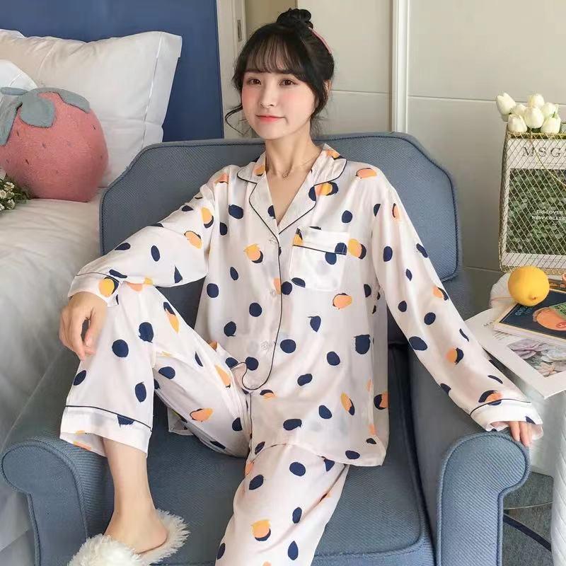 Korean version of grid cute spring and autumn can be worn outside home clothes suit students 2021 new pajamas female spring thin section - ItemBear.com