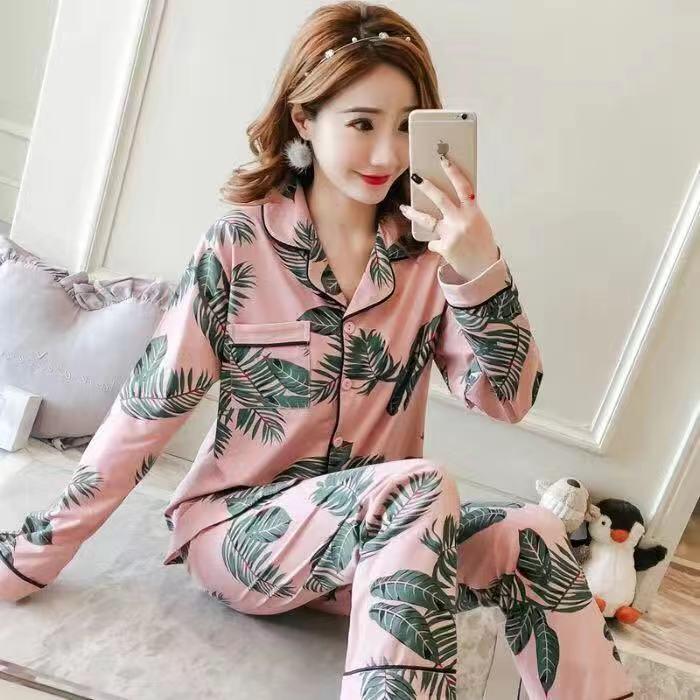 Korean version of grid cute spring and autumn can be worn outside home clothes suit students 2021 new pajamas female spring thin section - ItemBear.com