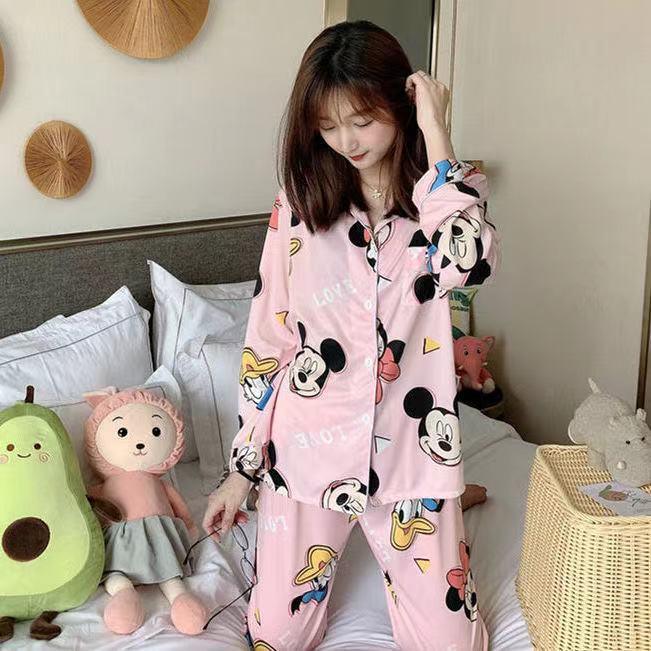 Korean version of grid cute spring and autumn can be worn outside home clothes suit students 2021 new pajamas female spring thin section - ItemBear.com