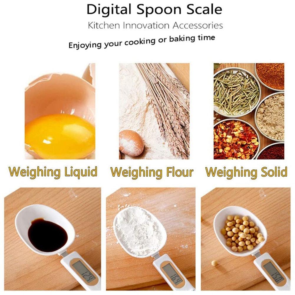 LCD Digital Kitchen Scale Electronic Cooking Food Weight Measuring Spoon 500g 0.1g Coffee Tea Sugar Spoon Scale Kitchen Tool - ItemBear.com