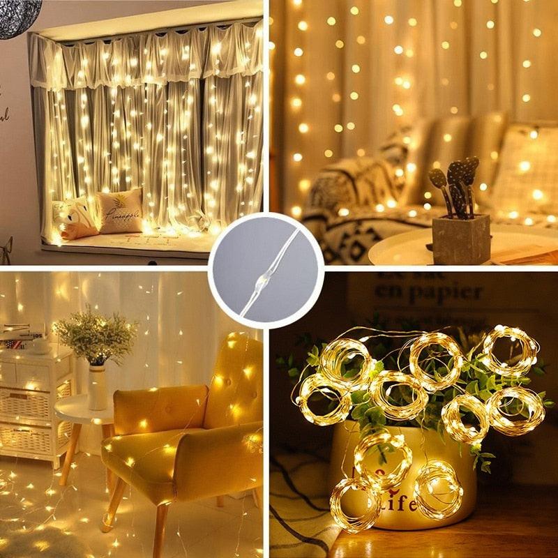 LED Garland Curtain Lights - Premium from ItemBear.com - Just $34! Shop now at ItemBear.com