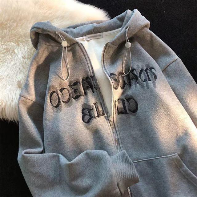 Letter Embroidery Hoodies for Women - ItemBear.com