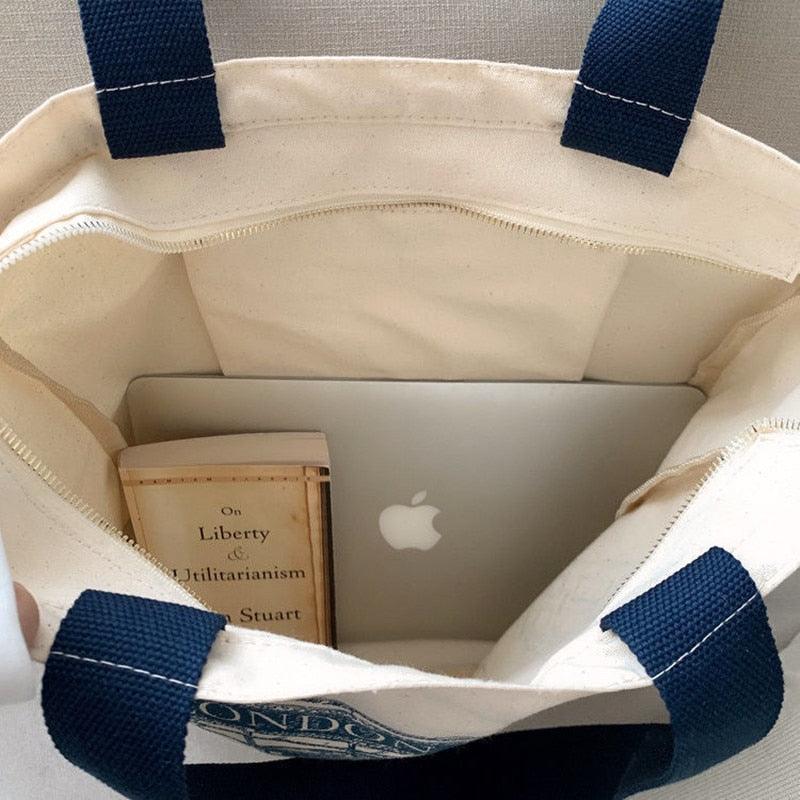London Books Print Canvas Shoulder Bag - ItemBear.com