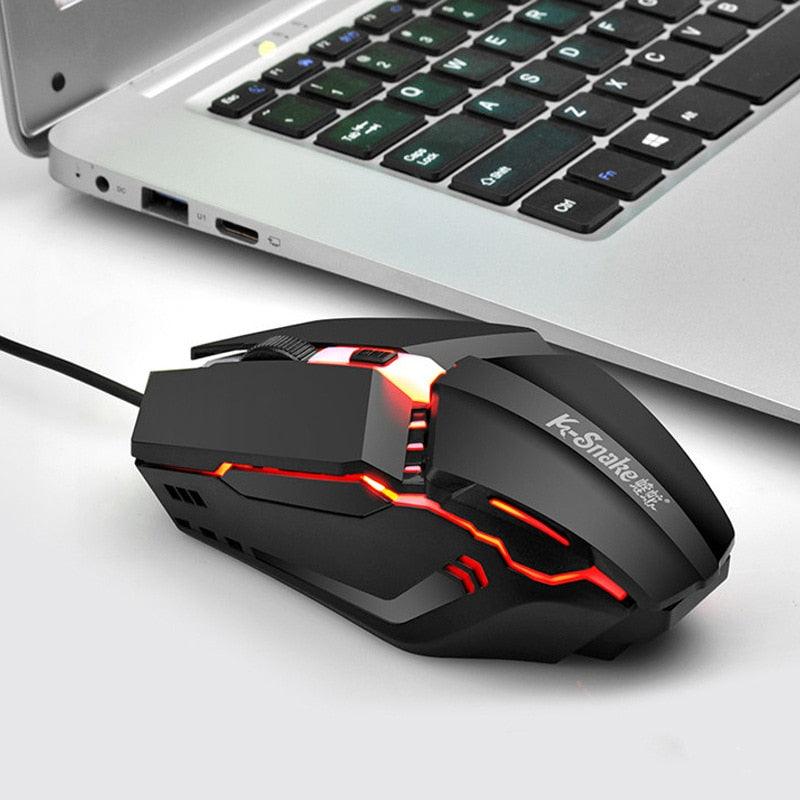 M11 Gaming Electronic Sports RGB Streamer Horse Running Luminous USB Wired PC Computer 1600DPI Laptop Mouse Both hands - ItemBear.com