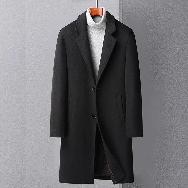 Men's Wool Trench Coat - ItemBear.com