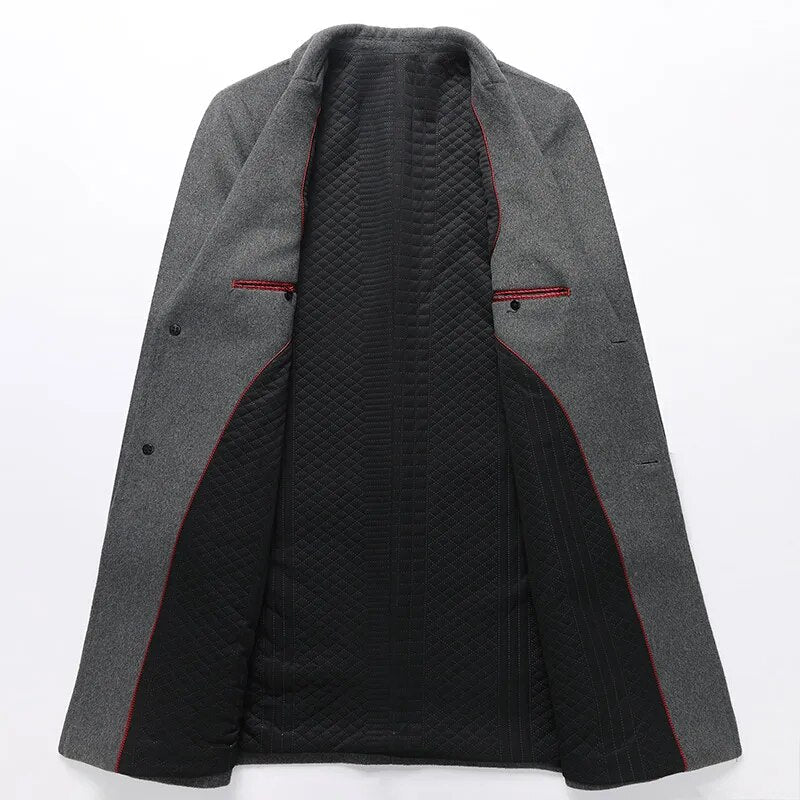 Men's Wool Trench Coat - ItemBear.com