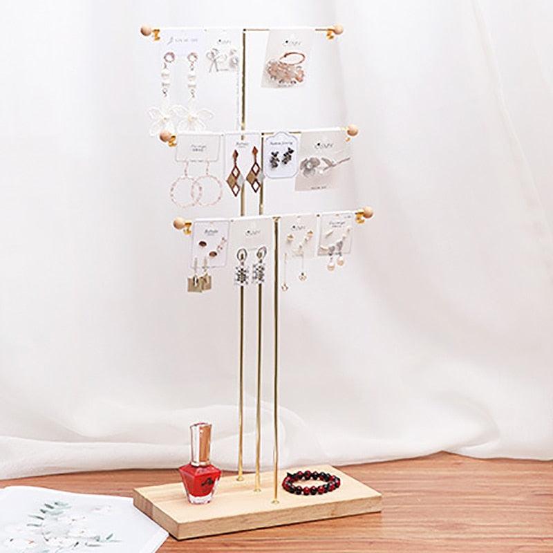 Metal 3 Tier Tabletop Bracelet Necklace Jewelry Necklace Organizer Display Tree Jewelry Holder Jewelry Organizer - ItemBear.com