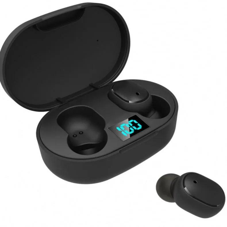 New E6s Smart Digital Display Bluetooth Headset Wireless Sports Mini Headset Stereo in-Ear - ItemBear.com
