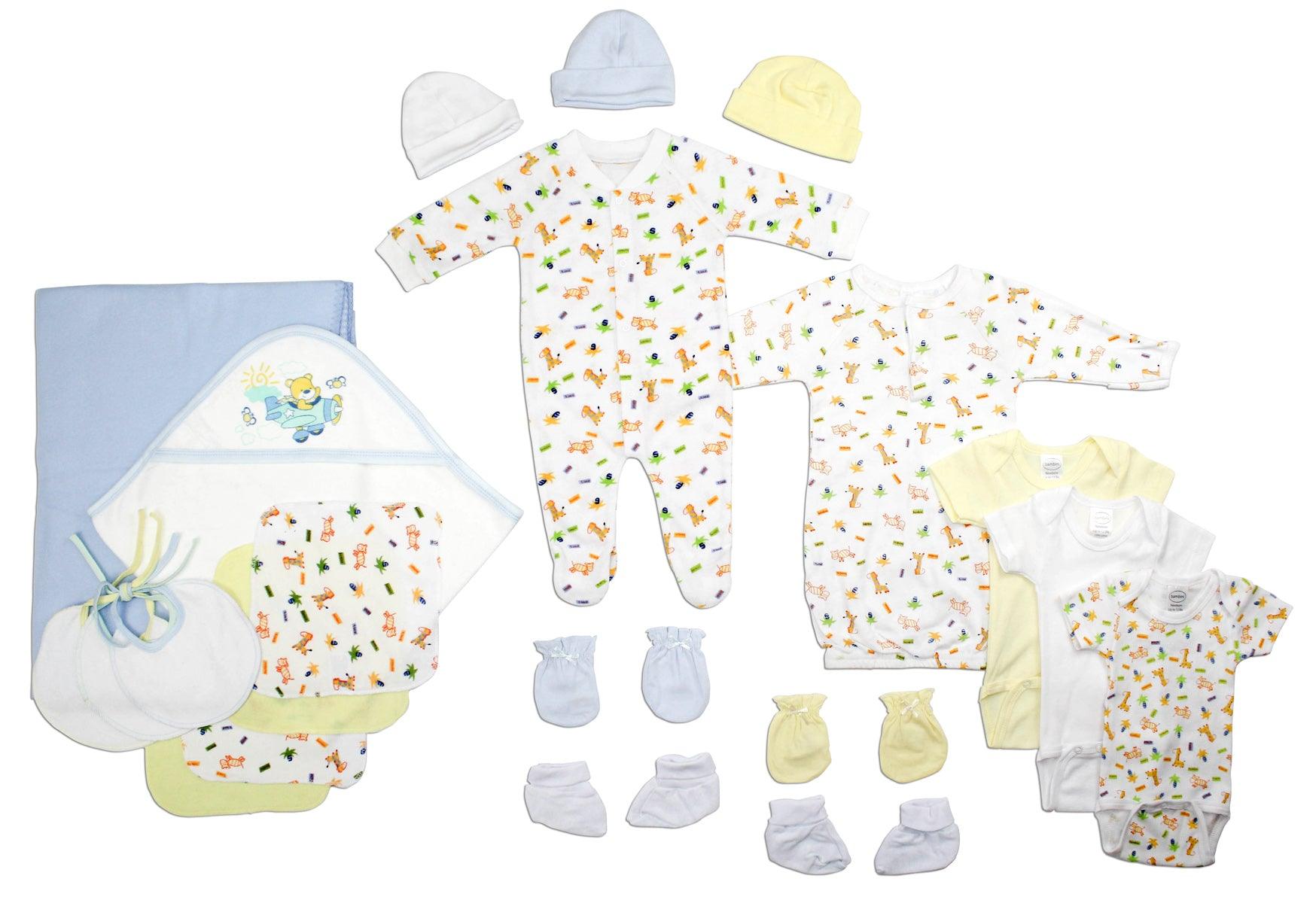 Newborn Baby Boys 21 Pc Layette Baby Shower Gift - ItemBear.com