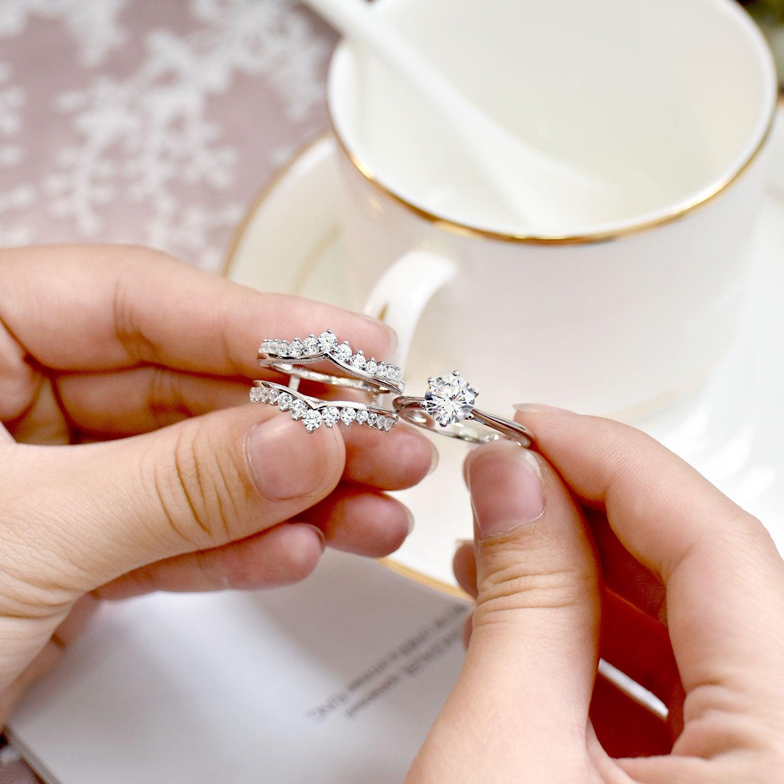 Newshe Luxury Solid 925 Sterling Silver Wedding Engagement Rings Set - Premium Other from AliExpress Winners - Just $158.97! Shop now at ItemBear.com