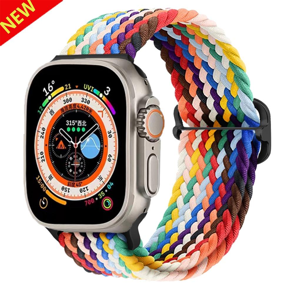 Nylon Braided Solo Loop Strap For Apple Watch ItemBear.com