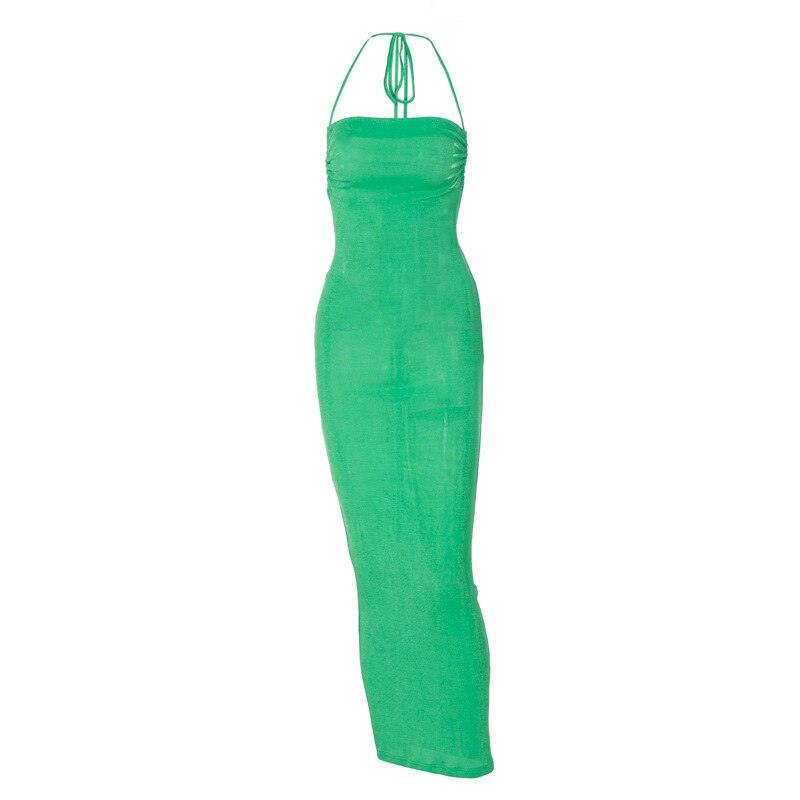 Open Back Slim Cami Strap Long Dresses - ItemBear.com
