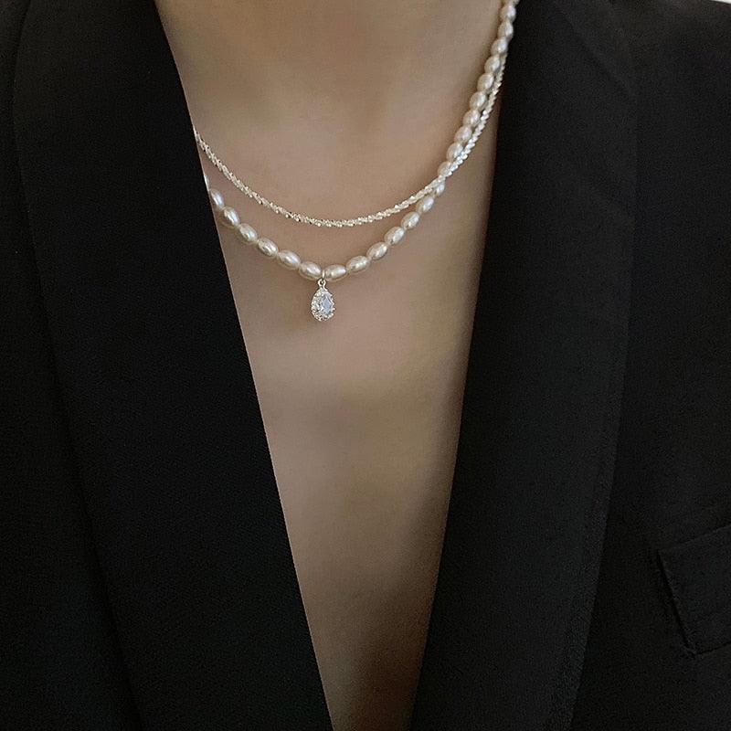 Popular 925 Sterling Silver Sparkling Clavicle Chain Choker Necklace For Women Fine Jewelry Wedding Party Birthday Gift - ItemBear.com