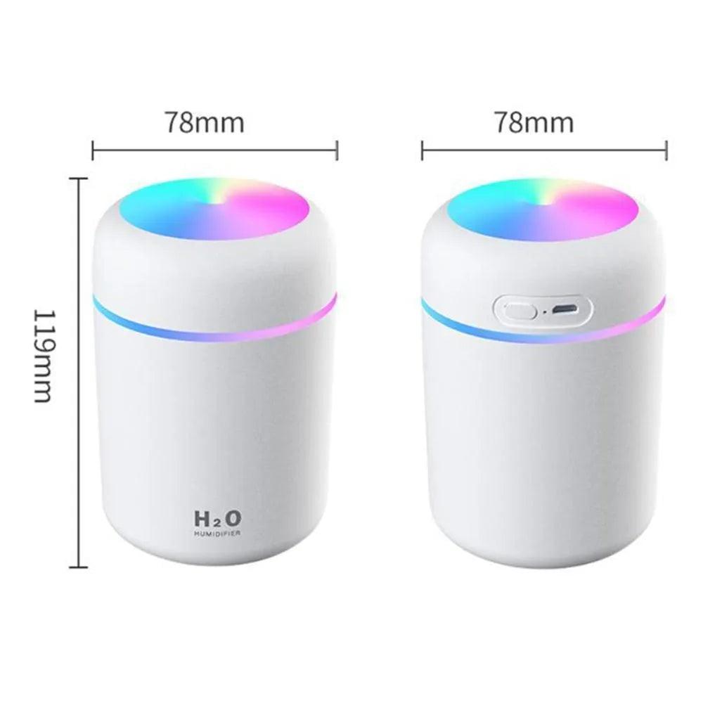 Portable 300ml Electric Air Humidifier Aroma Oil Diffuser USB Cool Mist Sprayer with Colorful Night Light for Home Car - ItemBear.com