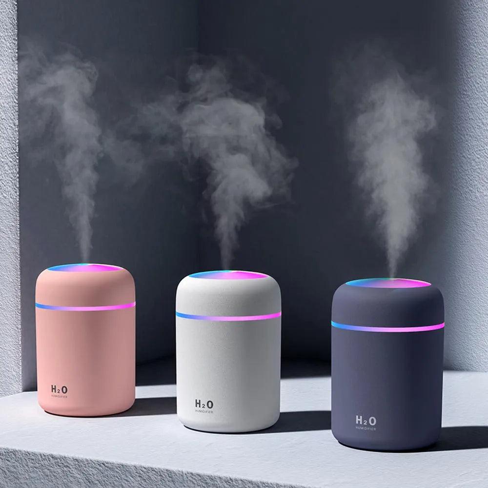 Portable 300ml Electric Air Humidifier Aroma Oil Diffuser USB Cool Mist Sprayer with Colorful Night Light for Home Car - ItemBear.com