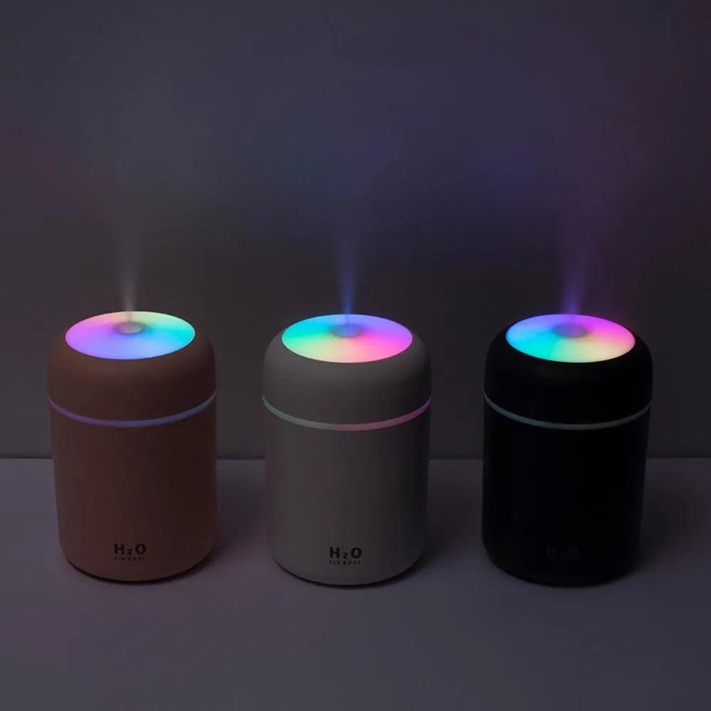 Portable 300ml Electric Air Humidifier Aroma Oil Diffuser USB Cool Mist Sprayer with Colorful Night Light for Home Car - ItemBear.com