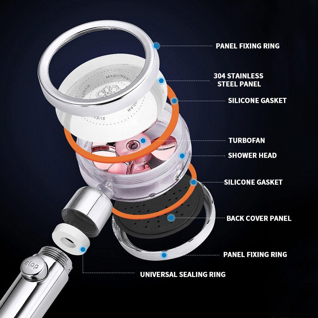 Pressurized Shower Head High Pressure Detachable 360° Rotating Jetting Showerhead Filter For Water Bathroom Bath Shower Nozzle - ItemBear.com