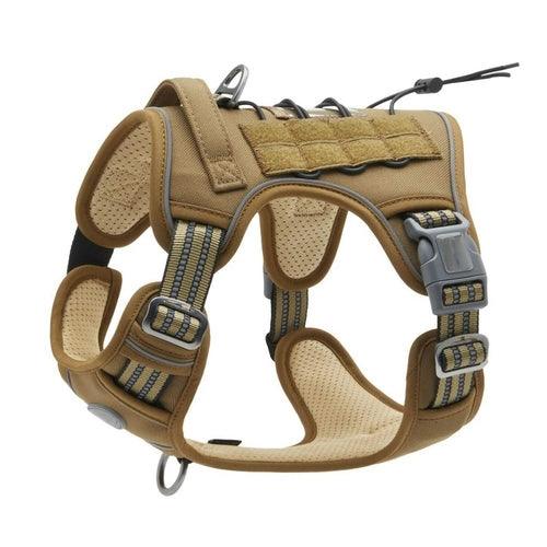 Reflective Tactical Harness For Large Small Dogs Training Vest Leash - ItemBear.com