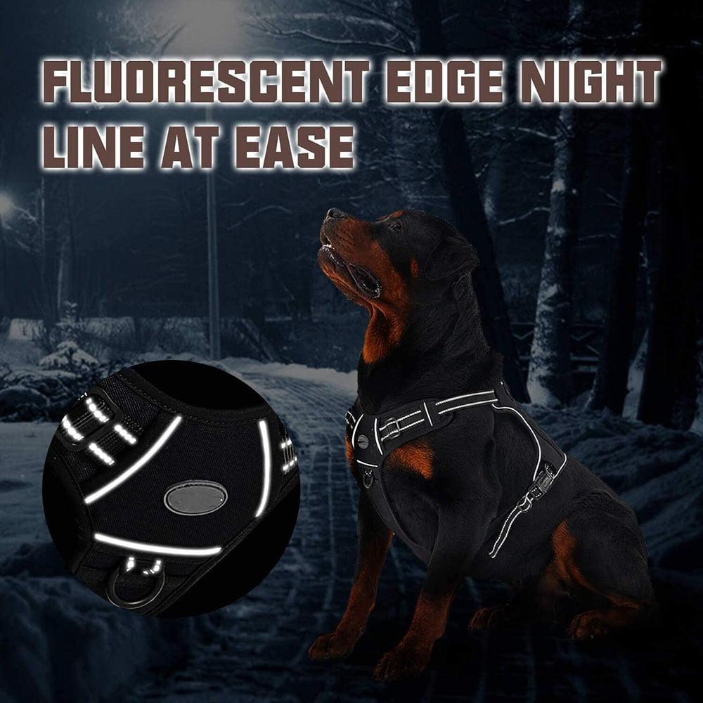 Reflective Tactical Harness For Large Small Dogs Training Vest Leash - ItemBear.com
