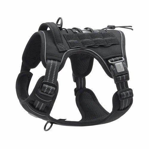 Reflective Tactical Harness For Large Small Dogs Training Vest Leash - ItemBear.com