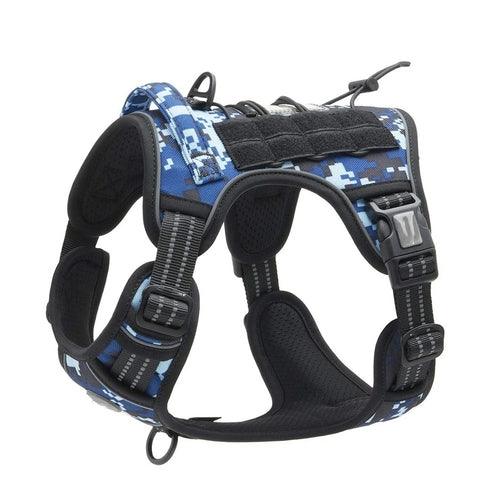 Reflective Tactical Harness For Large Small Dogs Training Vest Leash - ItemBear.com
