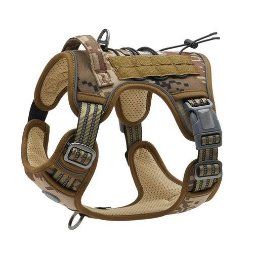 Reflective Tactical Harness For Large Small Dogs Training Vest Leash - ItemBear.com
