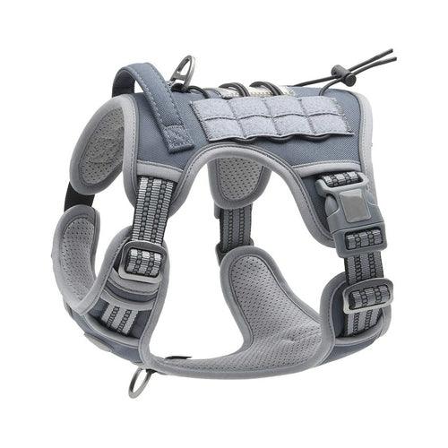 Reflective Tactical Harness For Large Small Dogs Training Vest Leash - ItemBear.com
