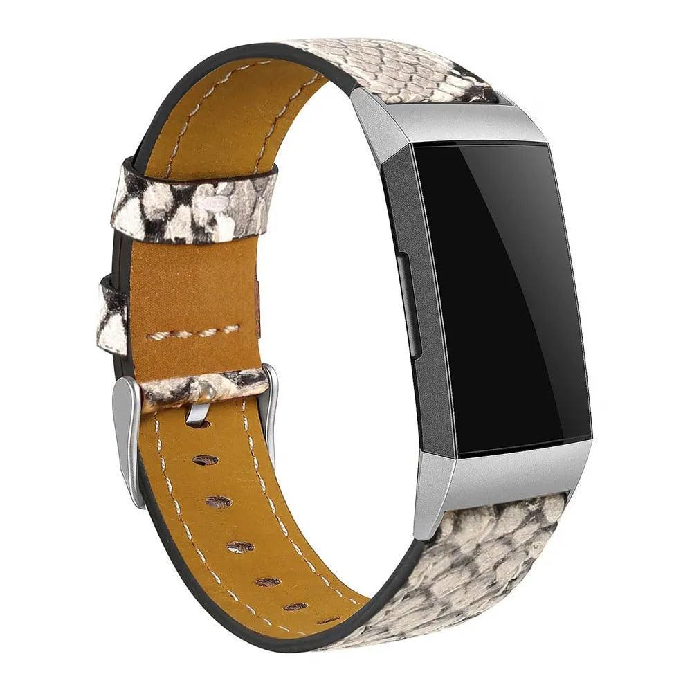 Replacement Fitbit Charge 3 Bands Leather Straps Band Interchangeable Smart Fitness Watch Bands With Stainless Frame for Charge3 - ItemBear.com