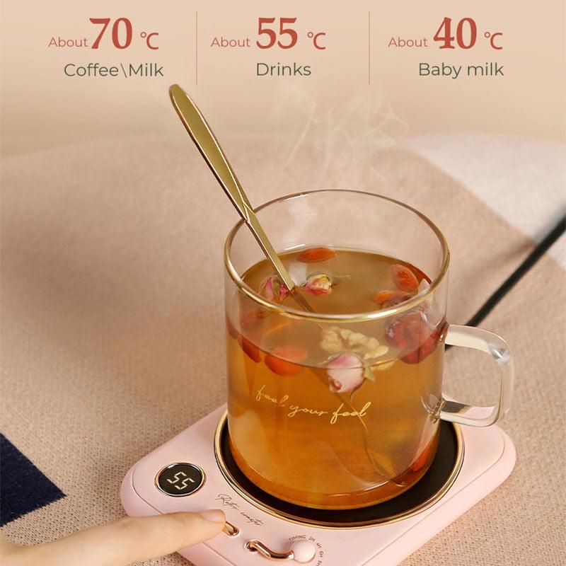 Retro Coffee Mug Warmer for Cocoa Tea Water Milk Gift Idea with 3 Temperature Settings Auto-Off Cup Warmer Plate for Office Home - ItemBear.com