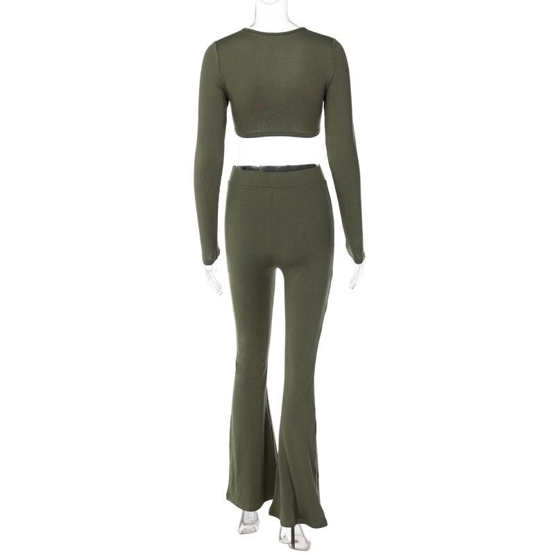 Ribbed Flare Pants Set - ItemBear.com